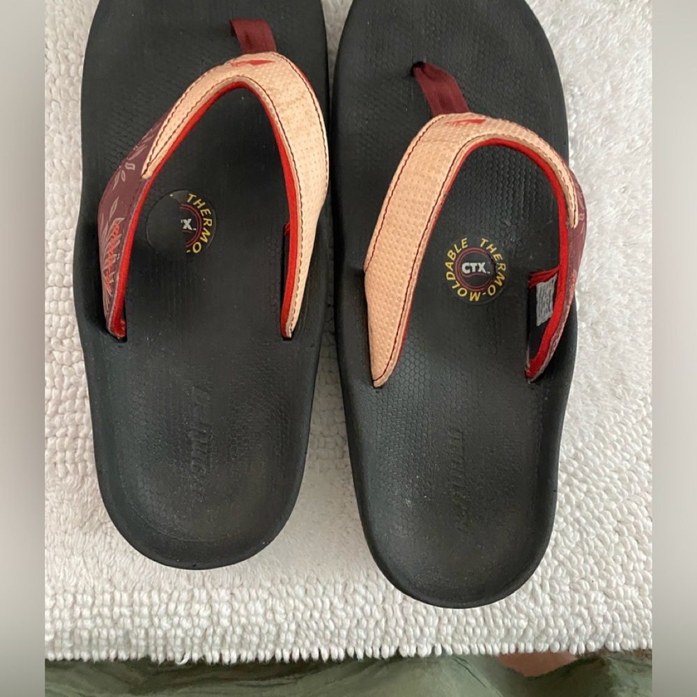 Flip Flops - bake’ em and they mold to your feet.